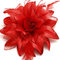Bridal Wedding Wrist Feather Simulation Flower Headdress Corsage - Red